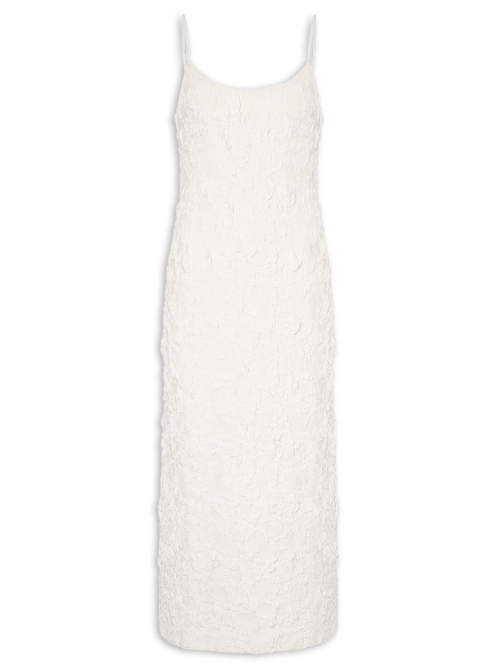 Vestido Longo Textura Branco Farm