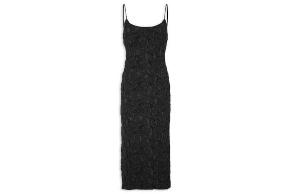 Vestido Longo Textura – Preto