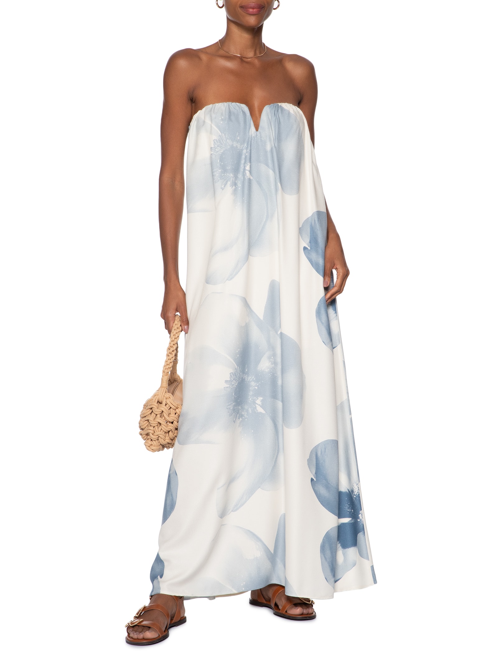 Vestido Longo Tomara Que Caia Branco Cacay