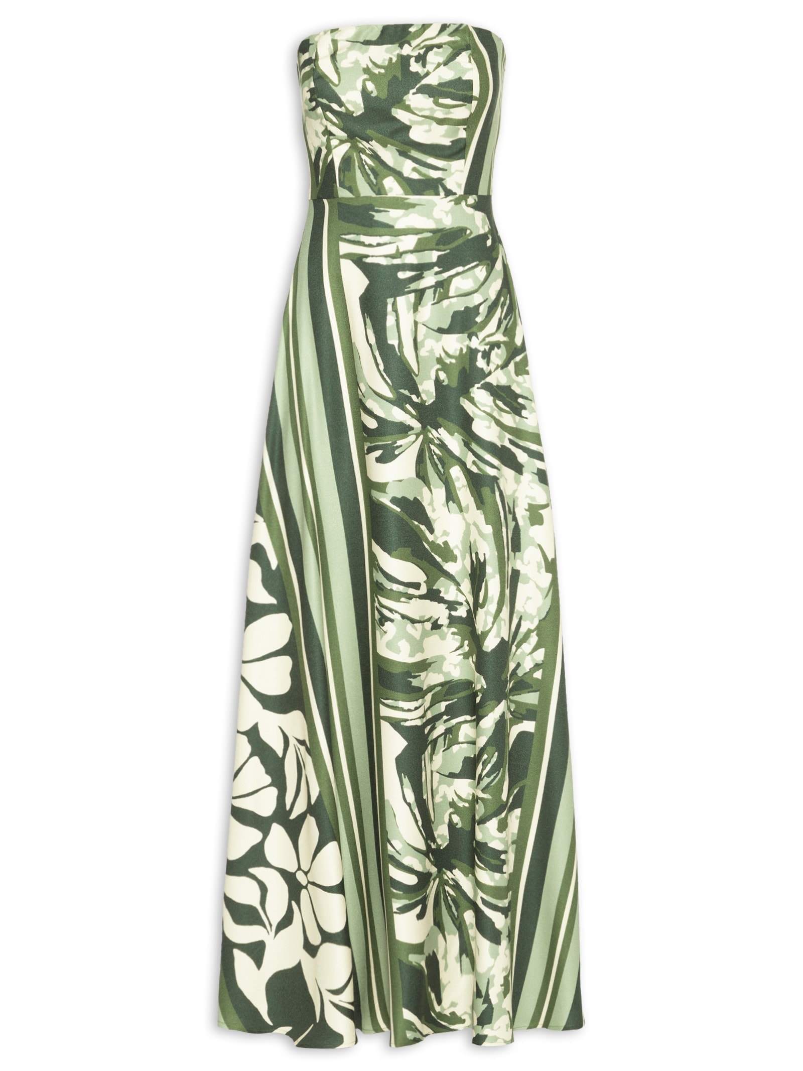 Vestido Longo Tomara Que Caia Godê Verde Cacay