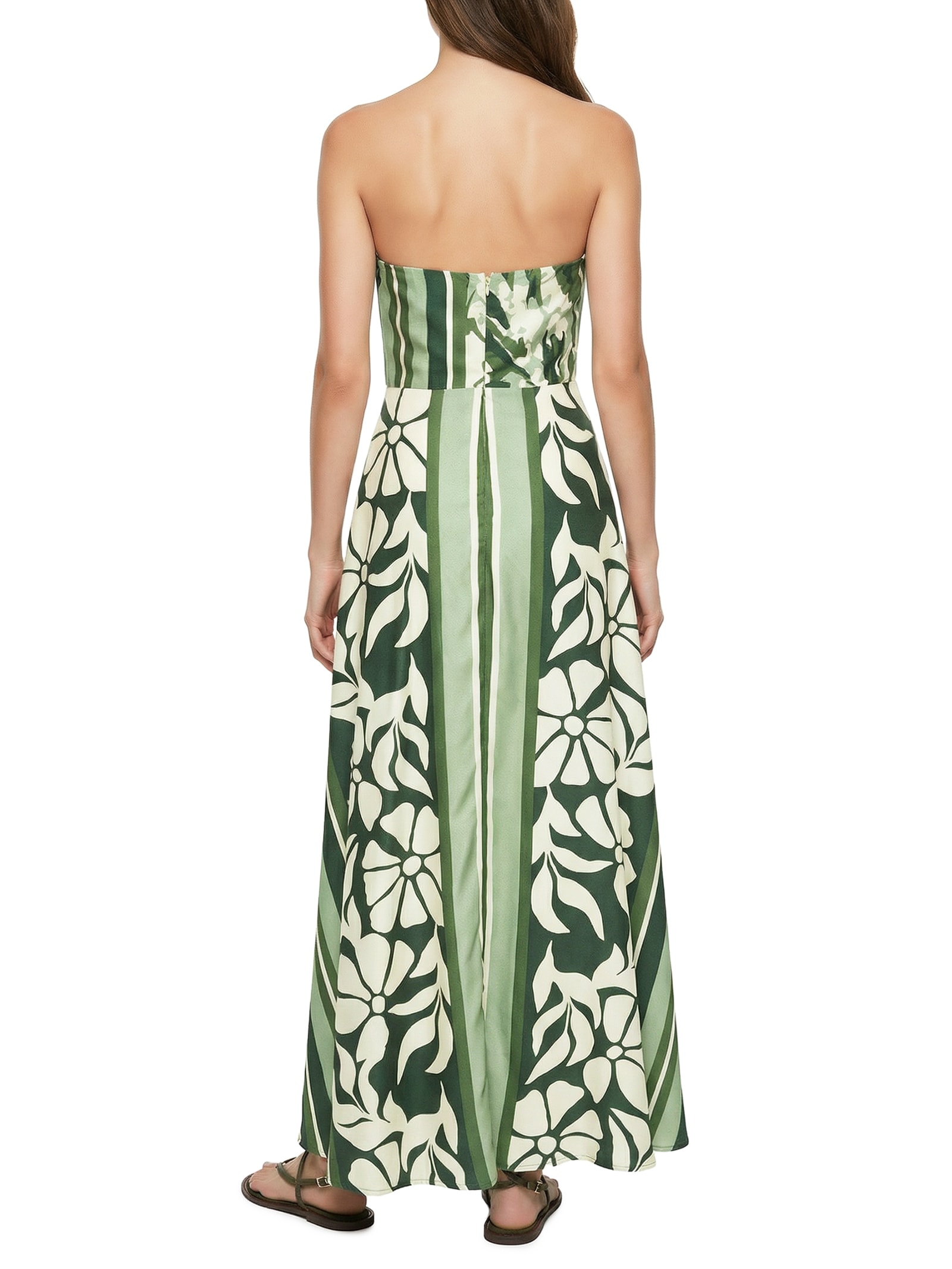 Vestido Longo Tomara Que Caia Godê Verde Cacay