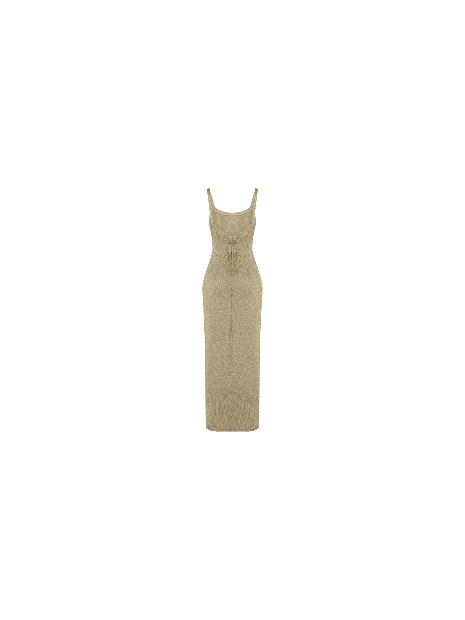 Vestido Longo Trico Thalassa Dourado Shop Ginger