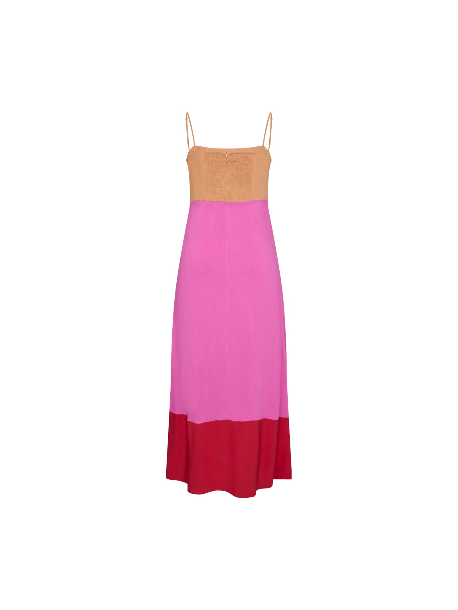 vestido longo tricolor pink Suntime