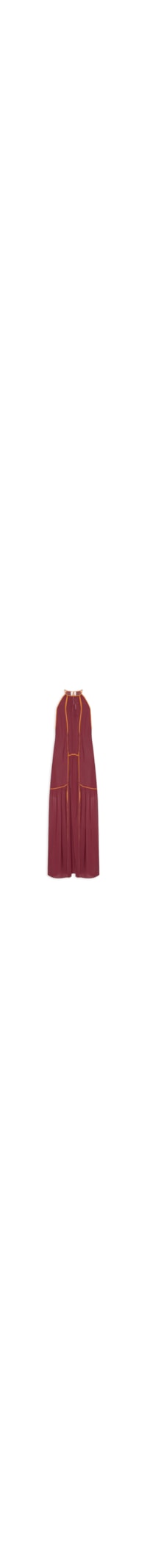 Vestido Longo Trio Color - Vermelho