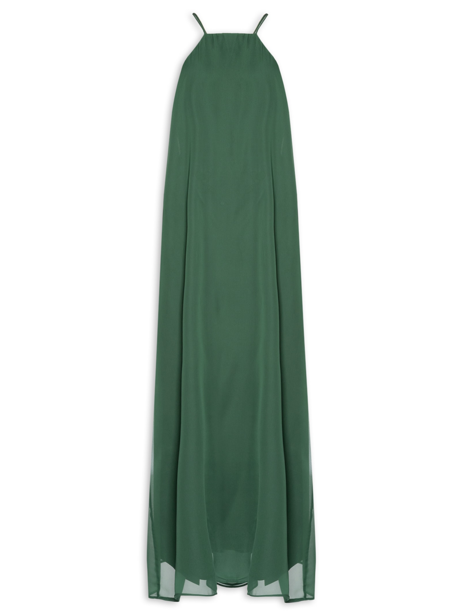 Vestido Longo Twisted Fluid Verde Osklen