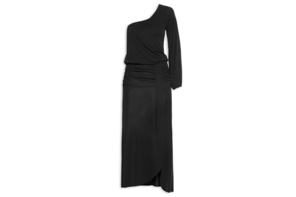 Vestido Longo Um Ombro Só - Preto