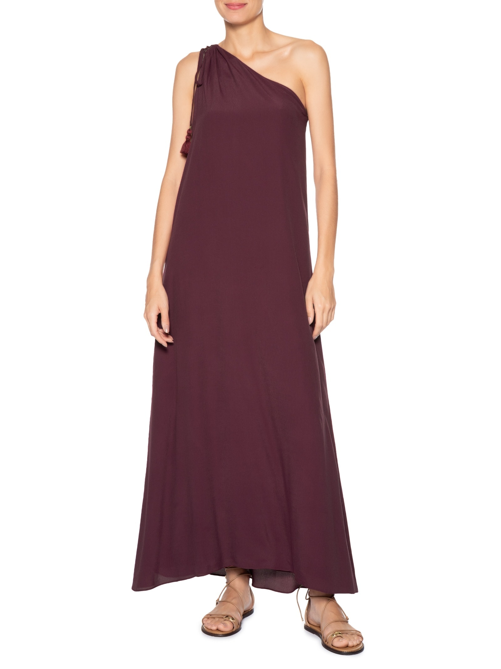 Vestido Longo Um Ombro Só Vermelho Dress To