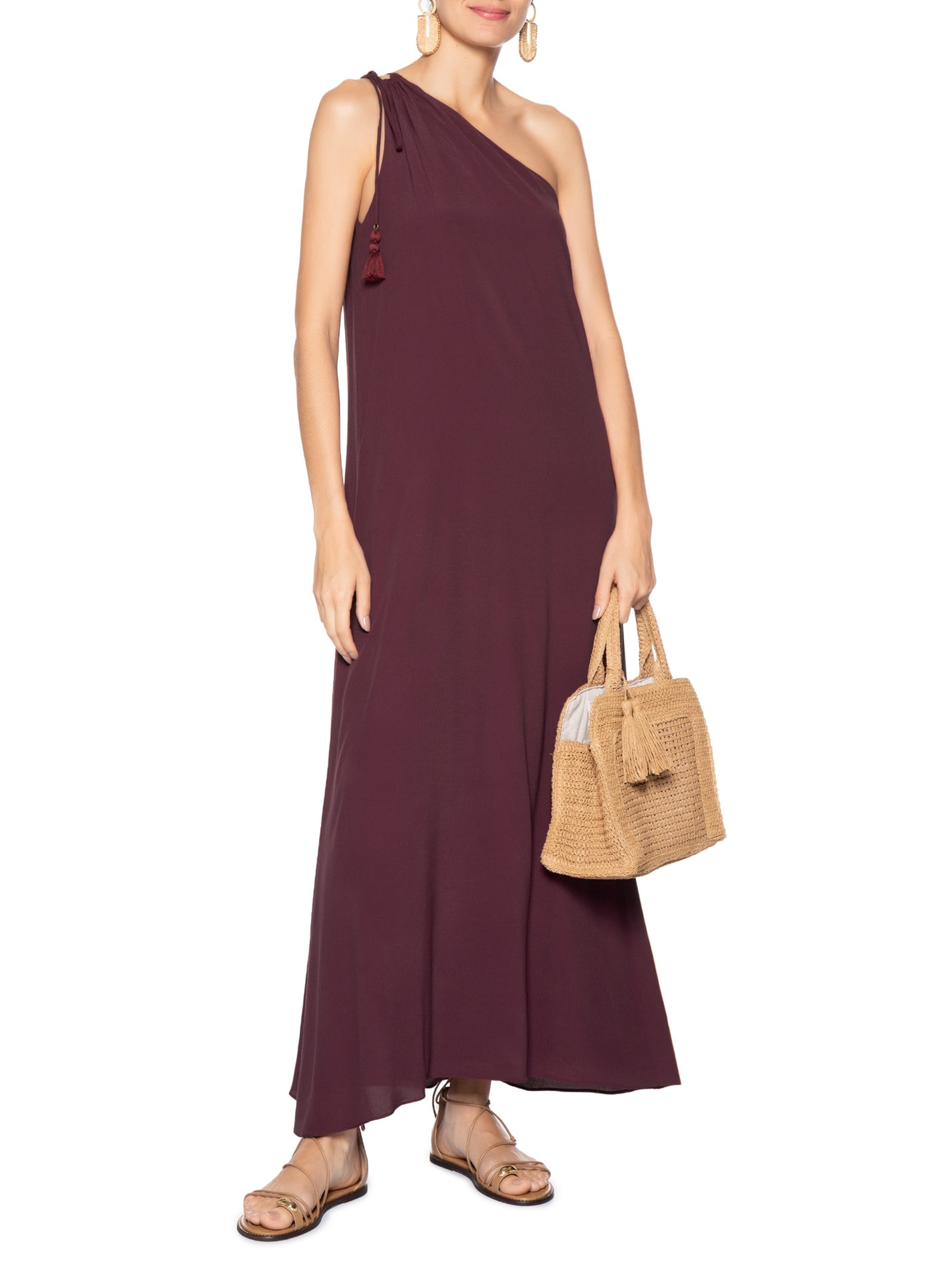 Vestido Longo Um Ombro Só Vermelho Dress To