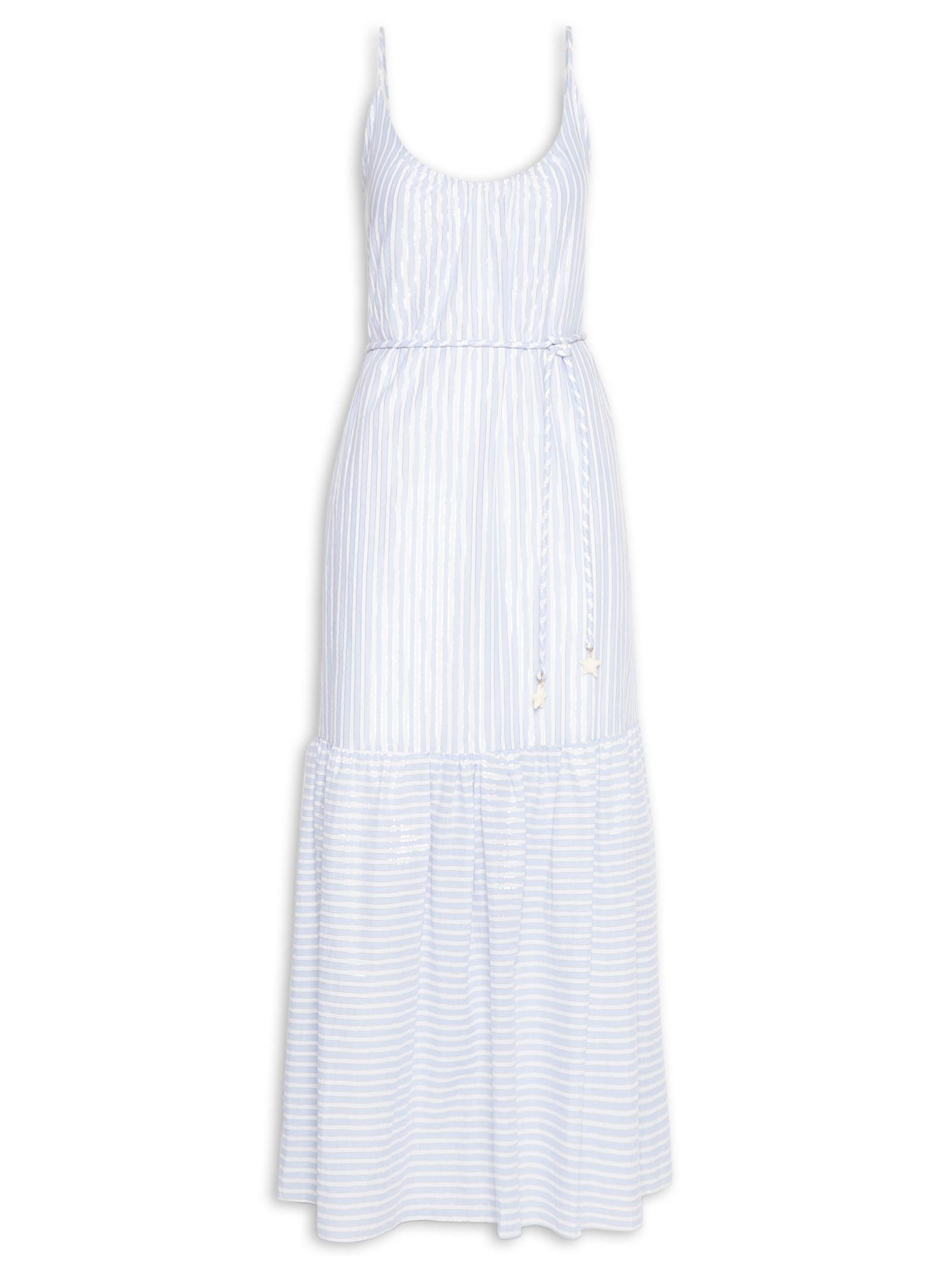 Vestido Longo Voil Listra Lurex – Azul Dress To