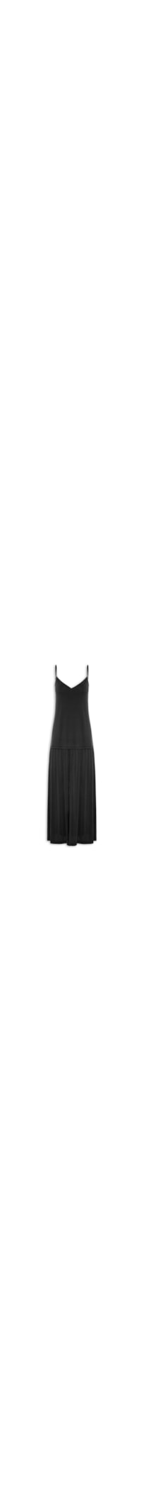 Vestido Longo Volume Saia - Preto