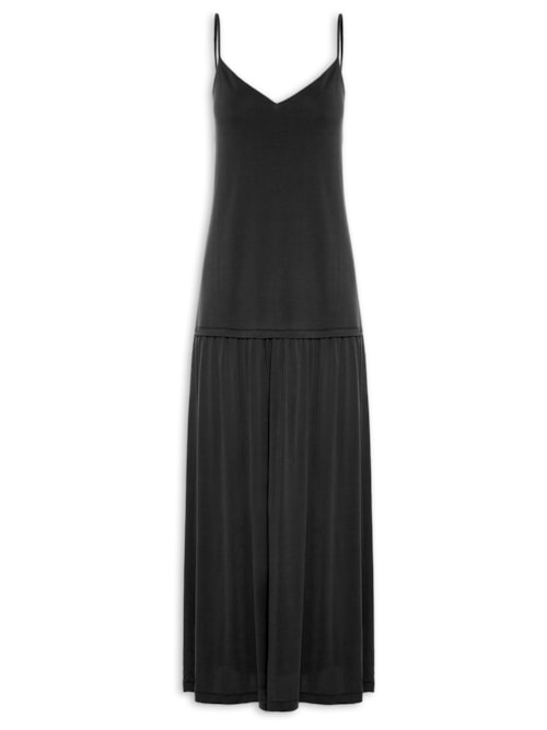 Vestido Longo Volume Saia – Preto