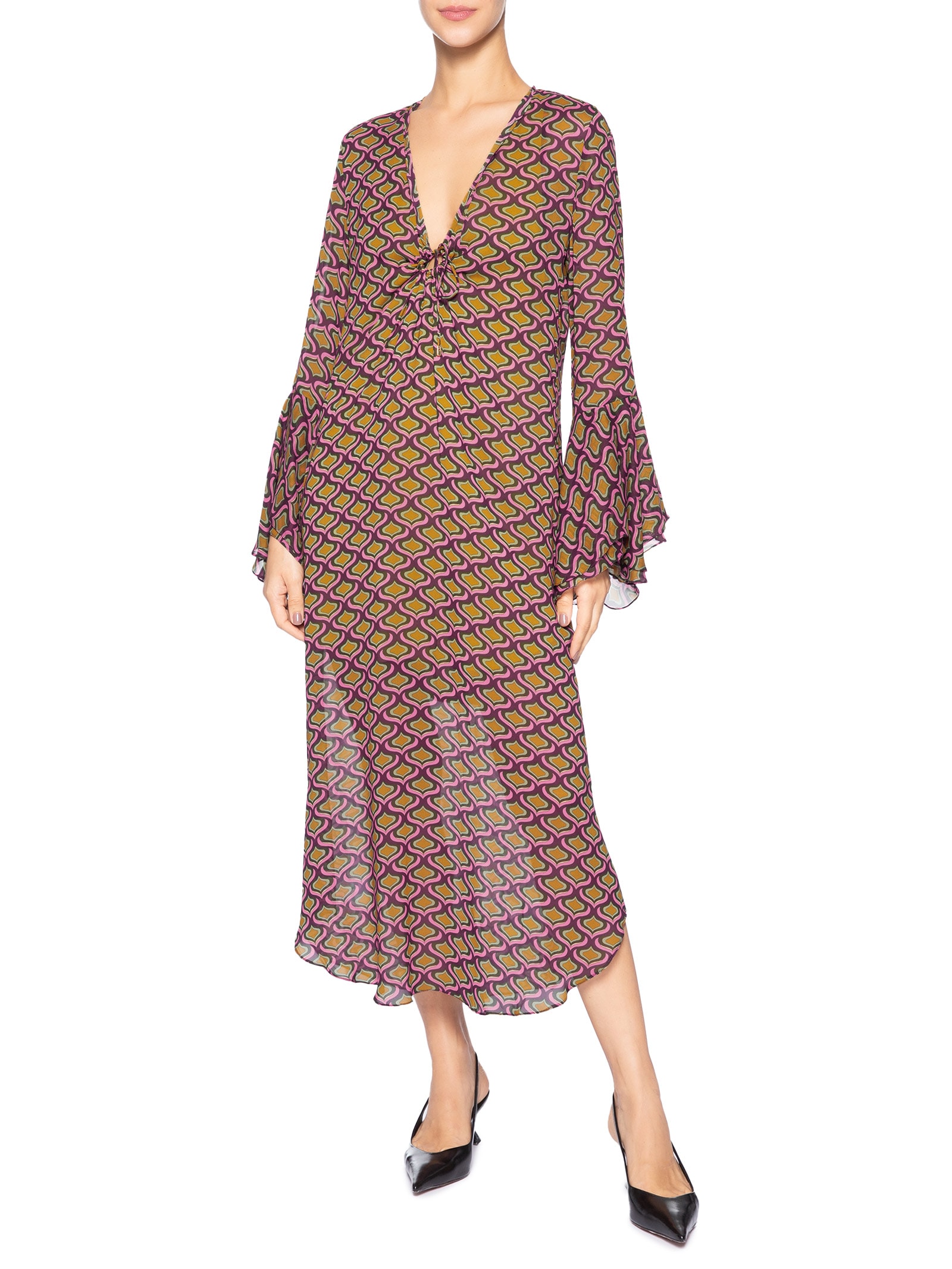 Vestido Longuete Nicks Amarelo Animale