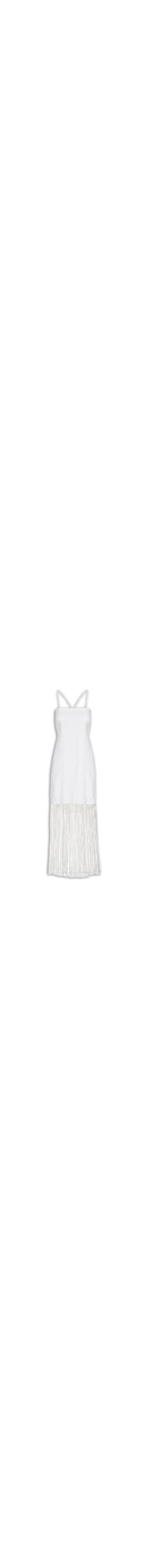 Vestido Lorena Franjas - Off White
