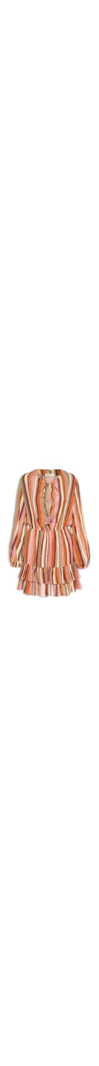 Vestido Lurex Estampa Bosque - Rosa