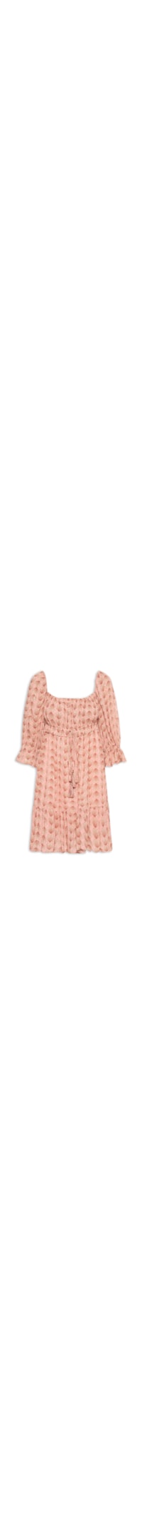 Vestido Lurex Estampa Maresia - Rosa