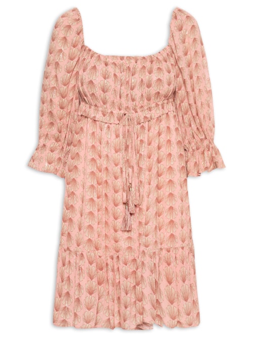 Vestido Lurex Estampa Maresia – Rosa