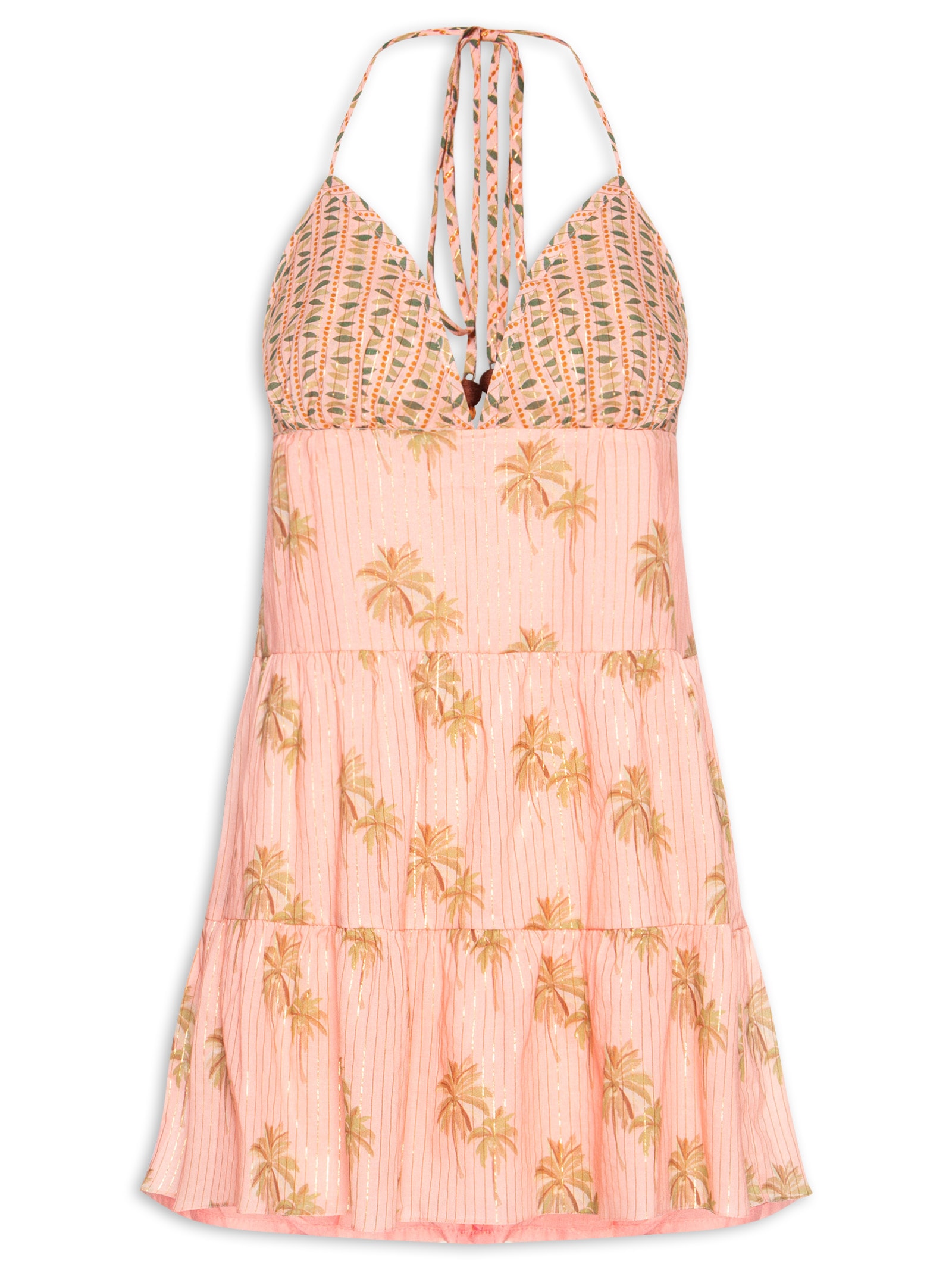 Vestido Lurex Estampa Oásis Mix Rosa Dress To