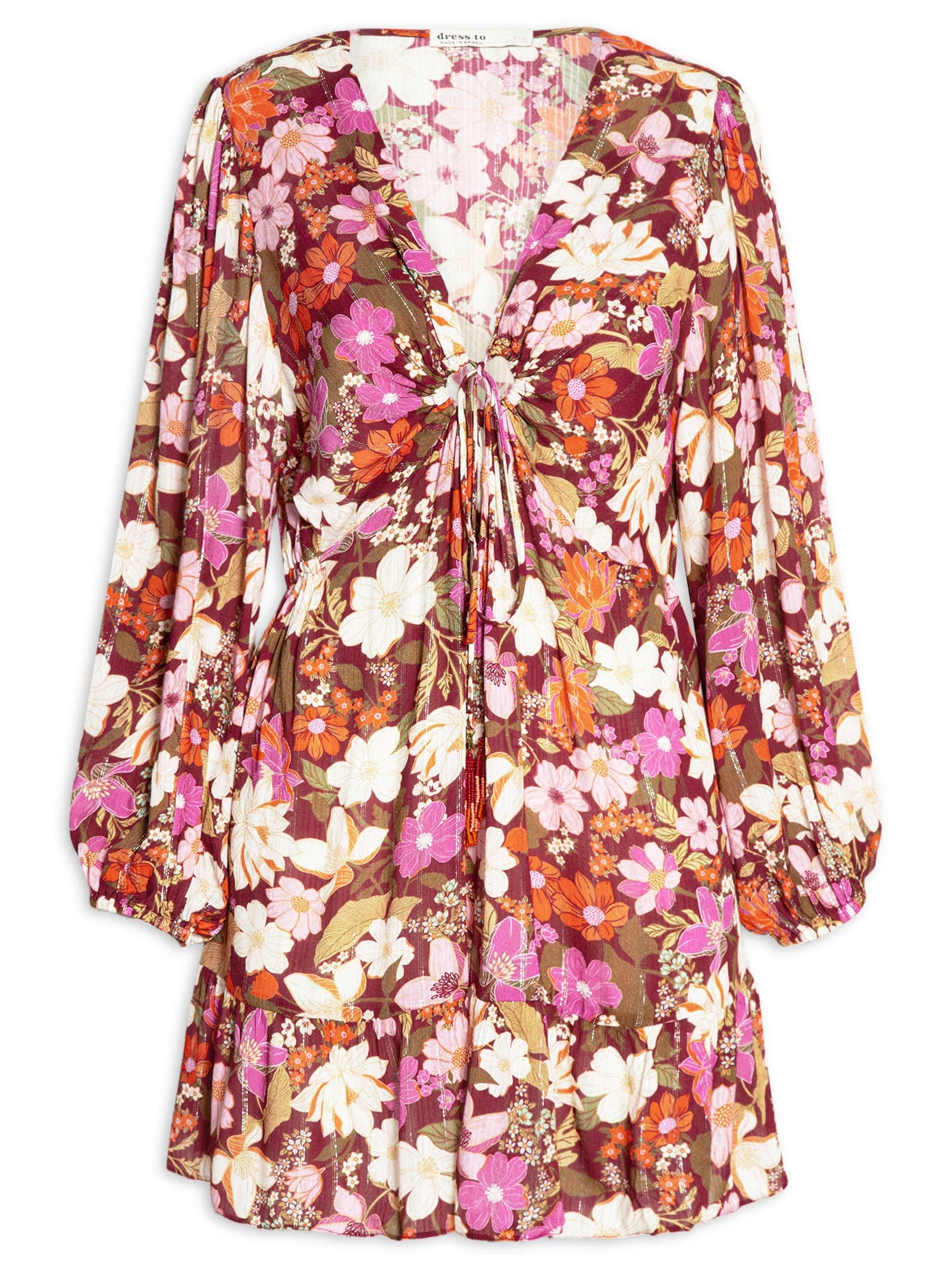 Vestido Luréx Jasmin Solar Mix Rosa Dress To