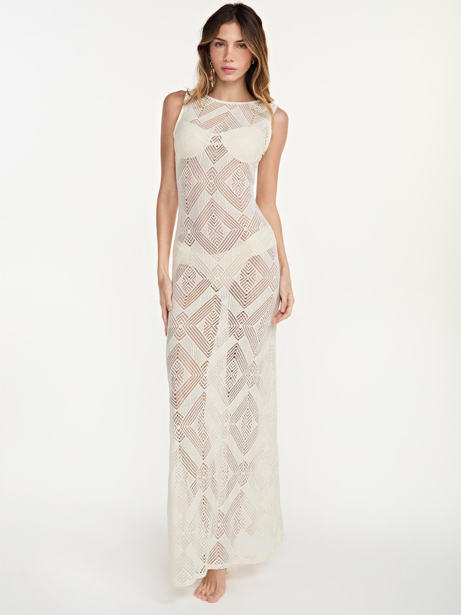 Vestido Luz Off White Triya