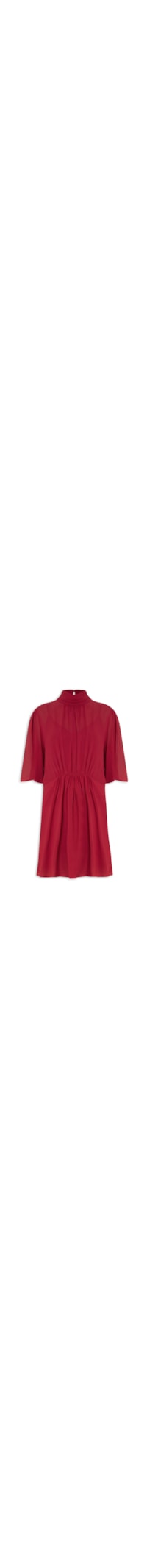 Vestido M/C Franzidos Rio SMP - Vermelho