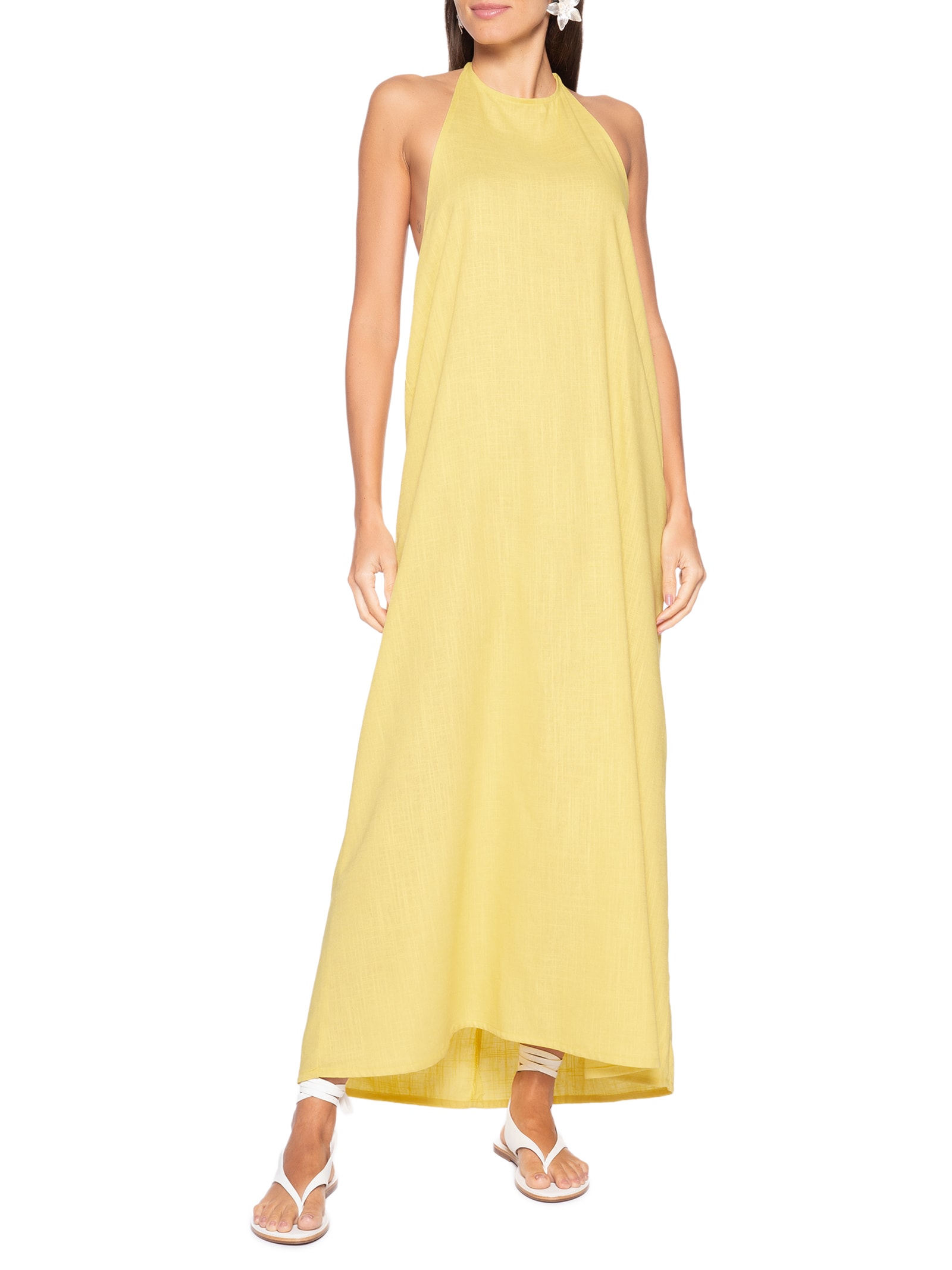 Vestido Maite Porto Amarelo Panô