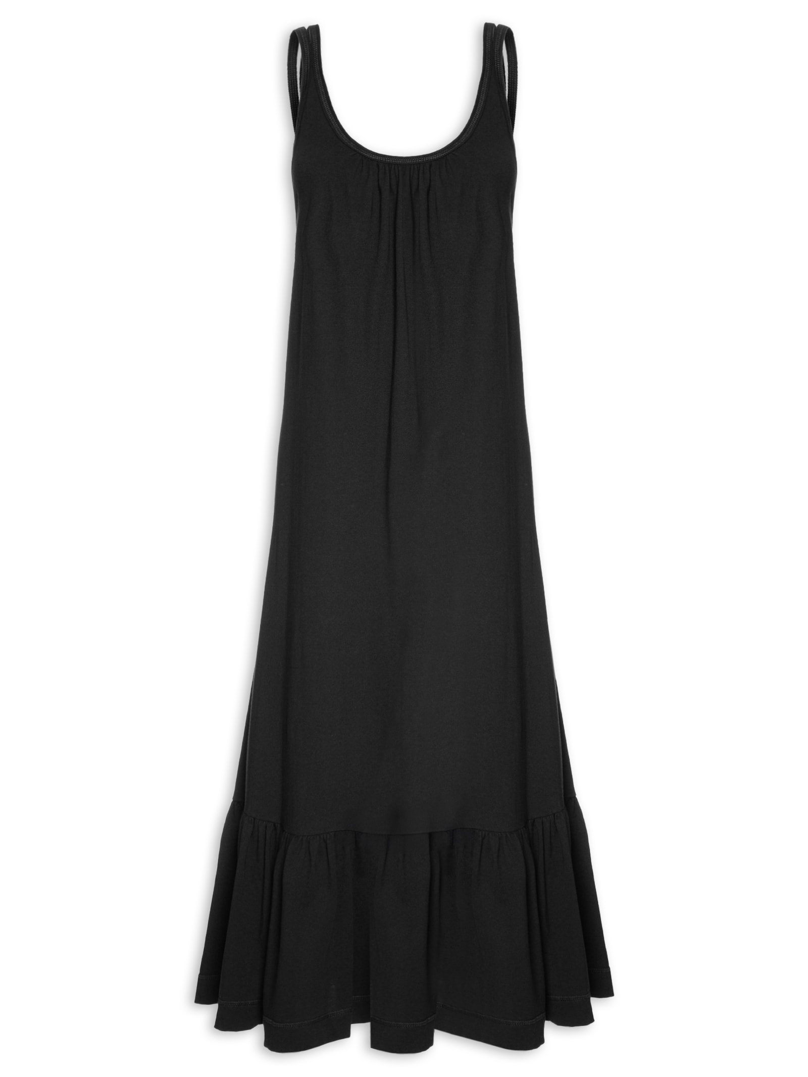 Vestido Malha Alça Dupla Preto Animale