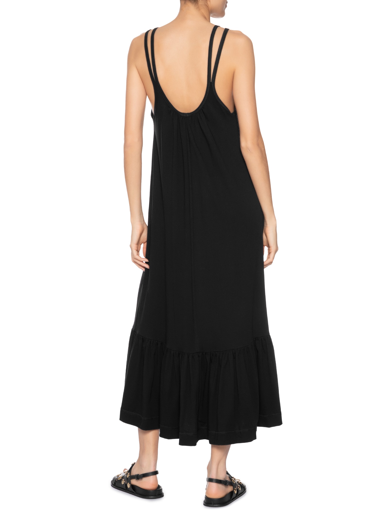 Vestido Malha Alça Dupla Preto Animale