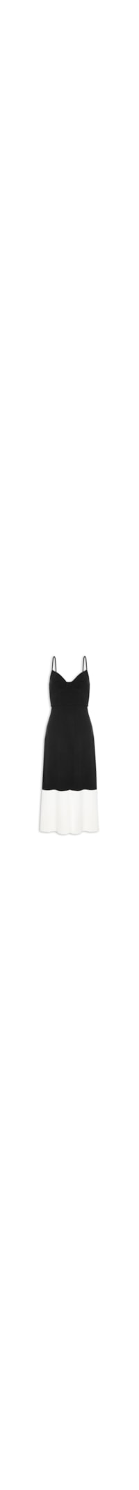 Vestido Malha Bicolor - Preto