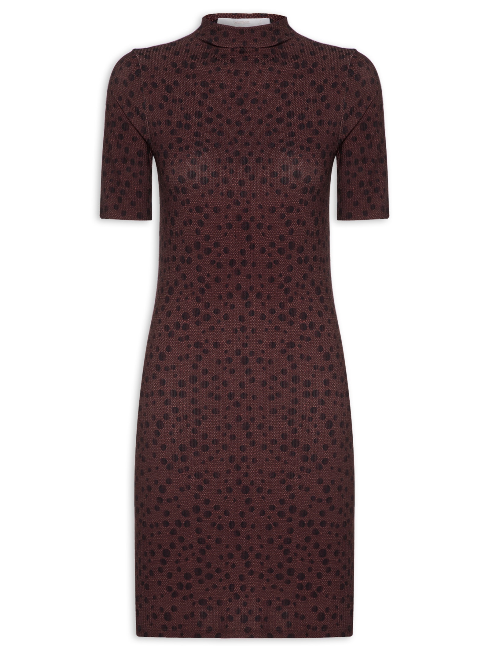 Vestido Malha Canelado Sevilha Marrom Lez A Lez