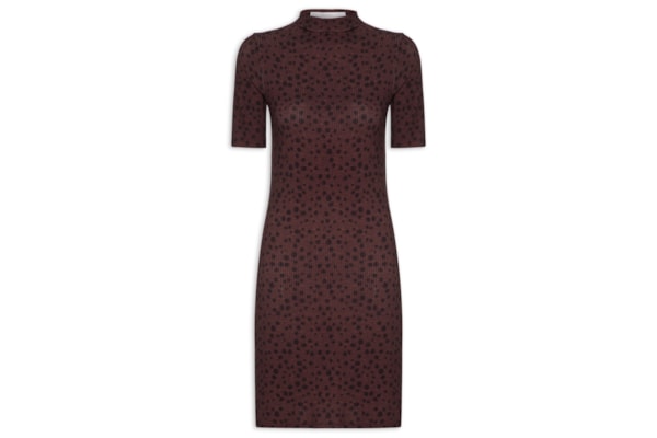 Vestido Malha Canelado Sevilha - Marrom