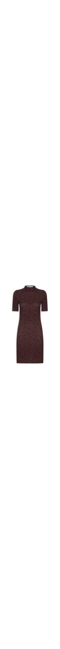Vestido Malha Canelado Sevilha - Marrom