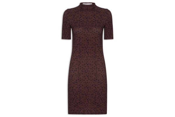 Vestido Malha Canelado Sevilha - Marrom