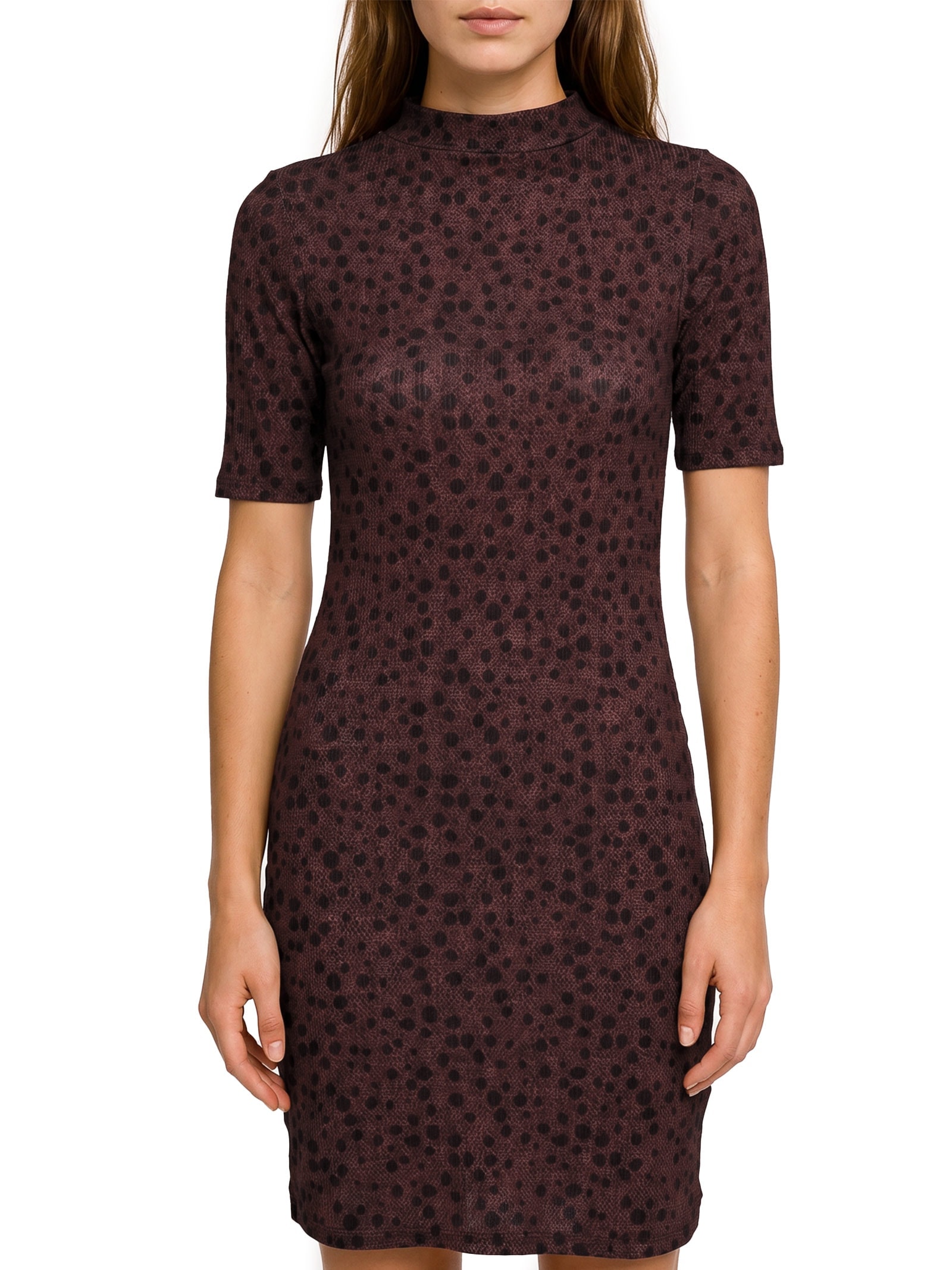 Vestido Malha Canelado Sevilha Marrom Lez A Lez