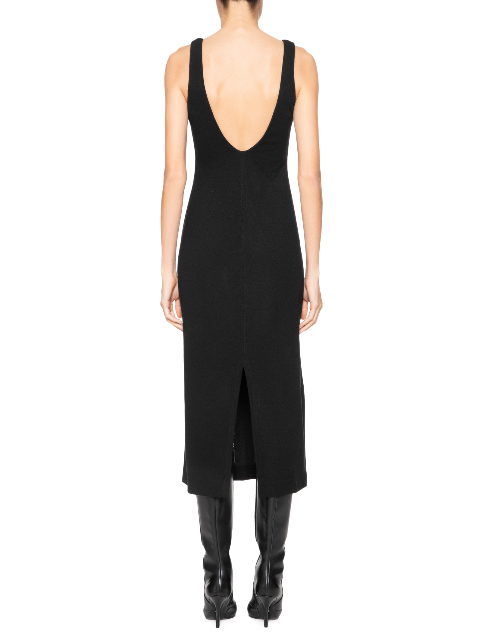 Vestido Malha Cut Preto Animale