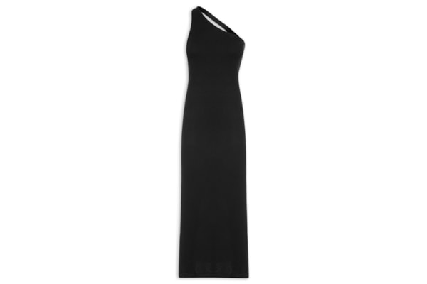 Vestido Malha Decote - Preto