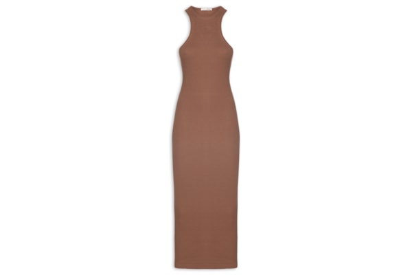 Vestido Malha Halter - Marrom