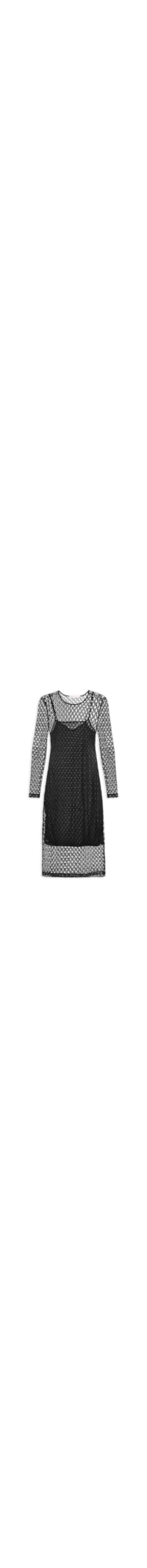 Vestido Malha Laise Midi - Preto