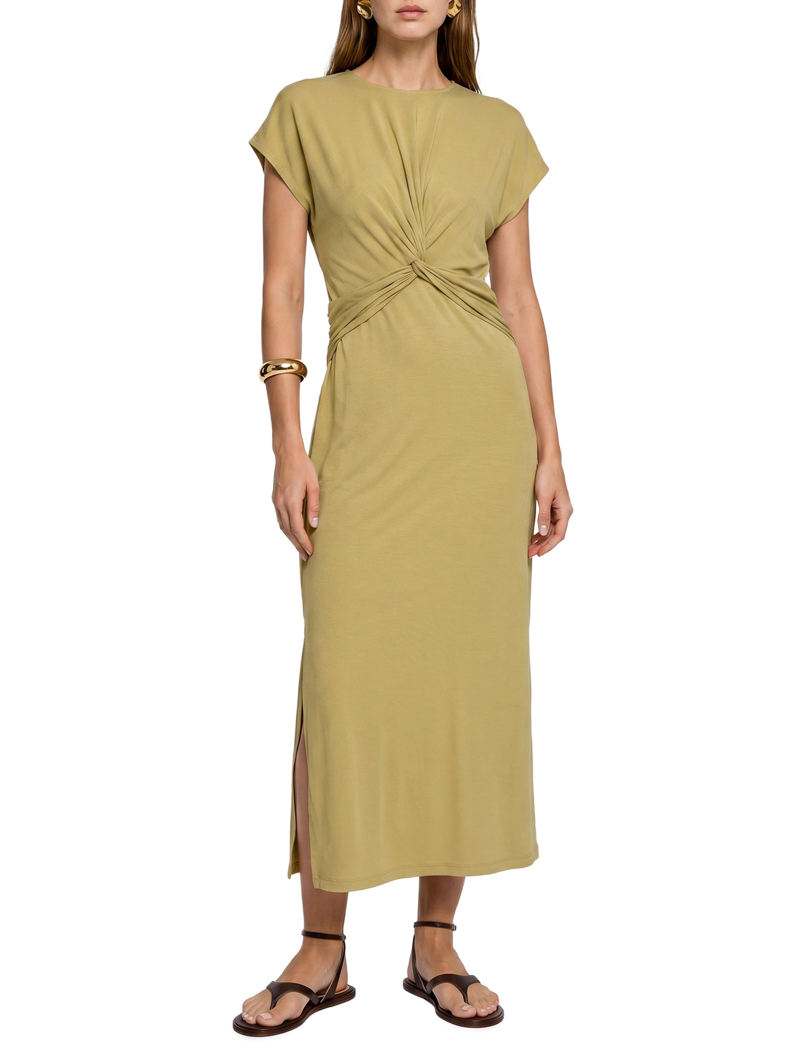 Vestido Malha Modal Bege Lez A Lez
