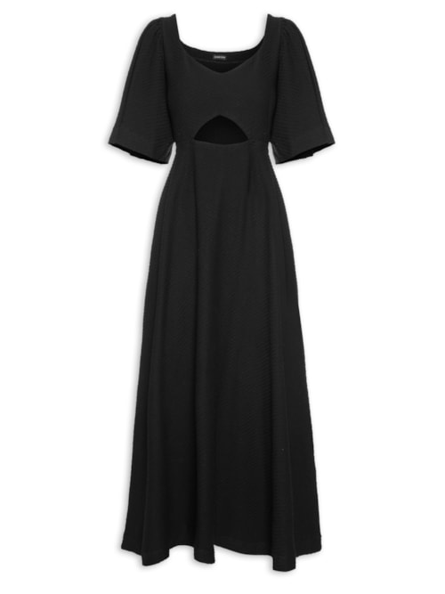 Vestido Malha Trançada – Preto