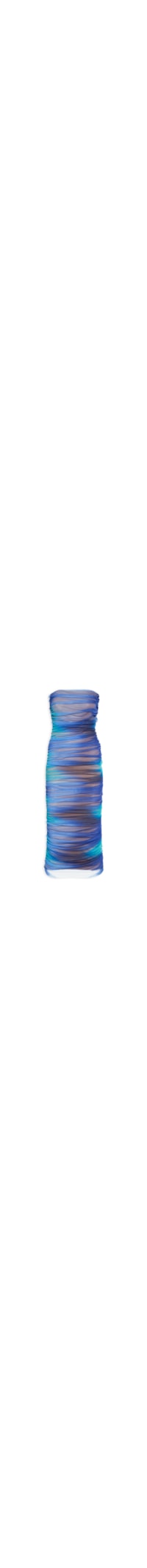 Vestido Malha Tule - Azul
