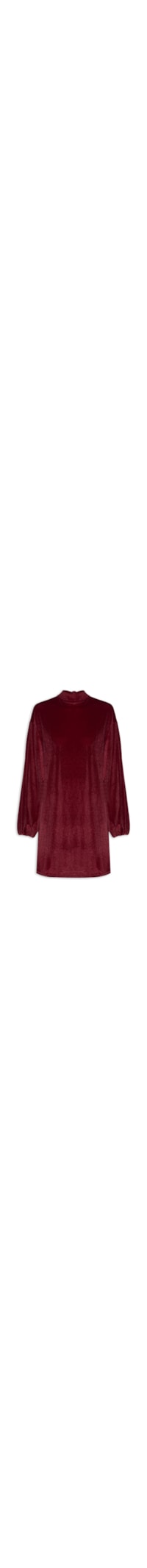 Vestido Malha Veludo Glass - Vermelho