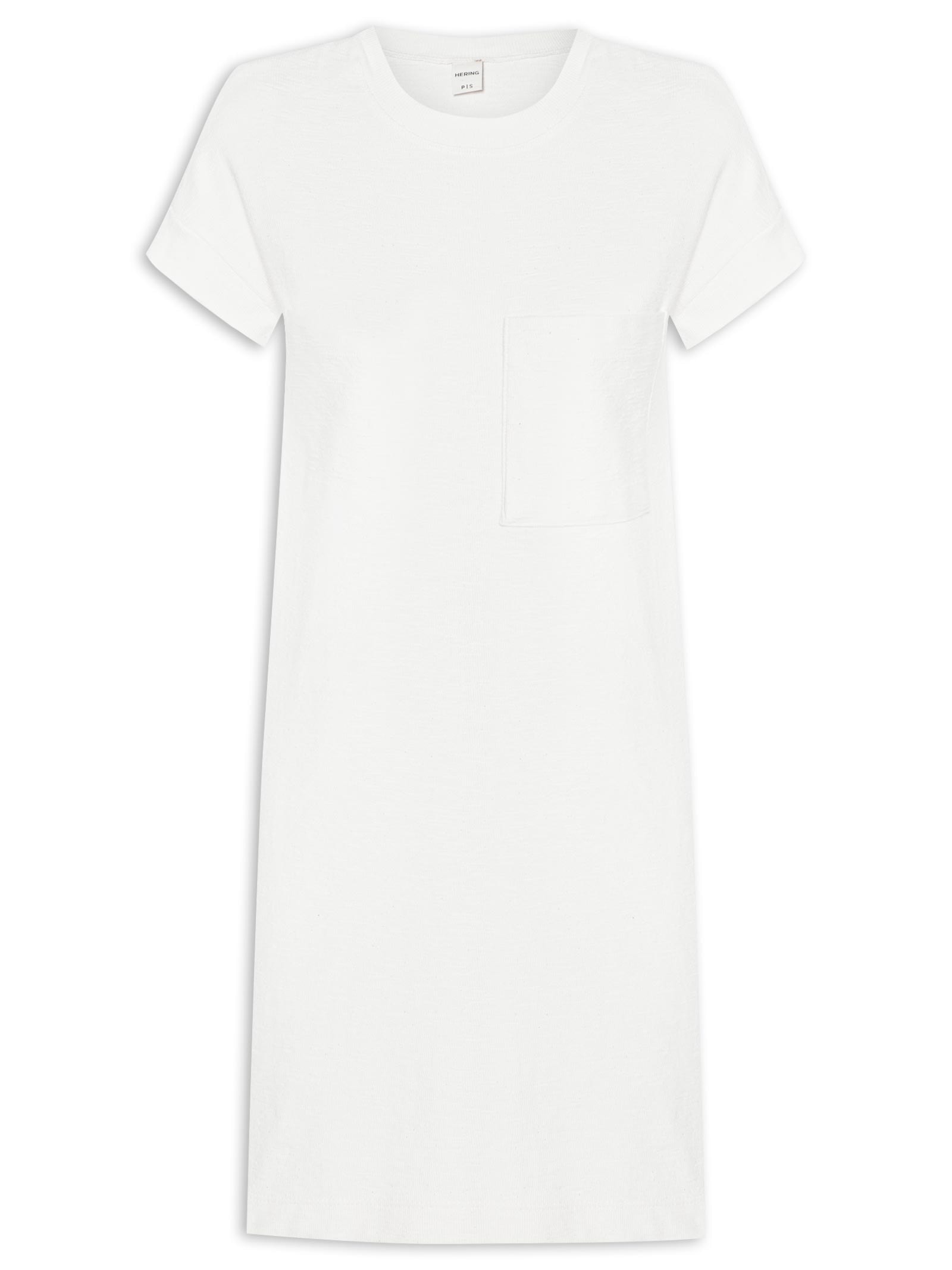 Vestido Manga Curta Com Bolso Bege Hering