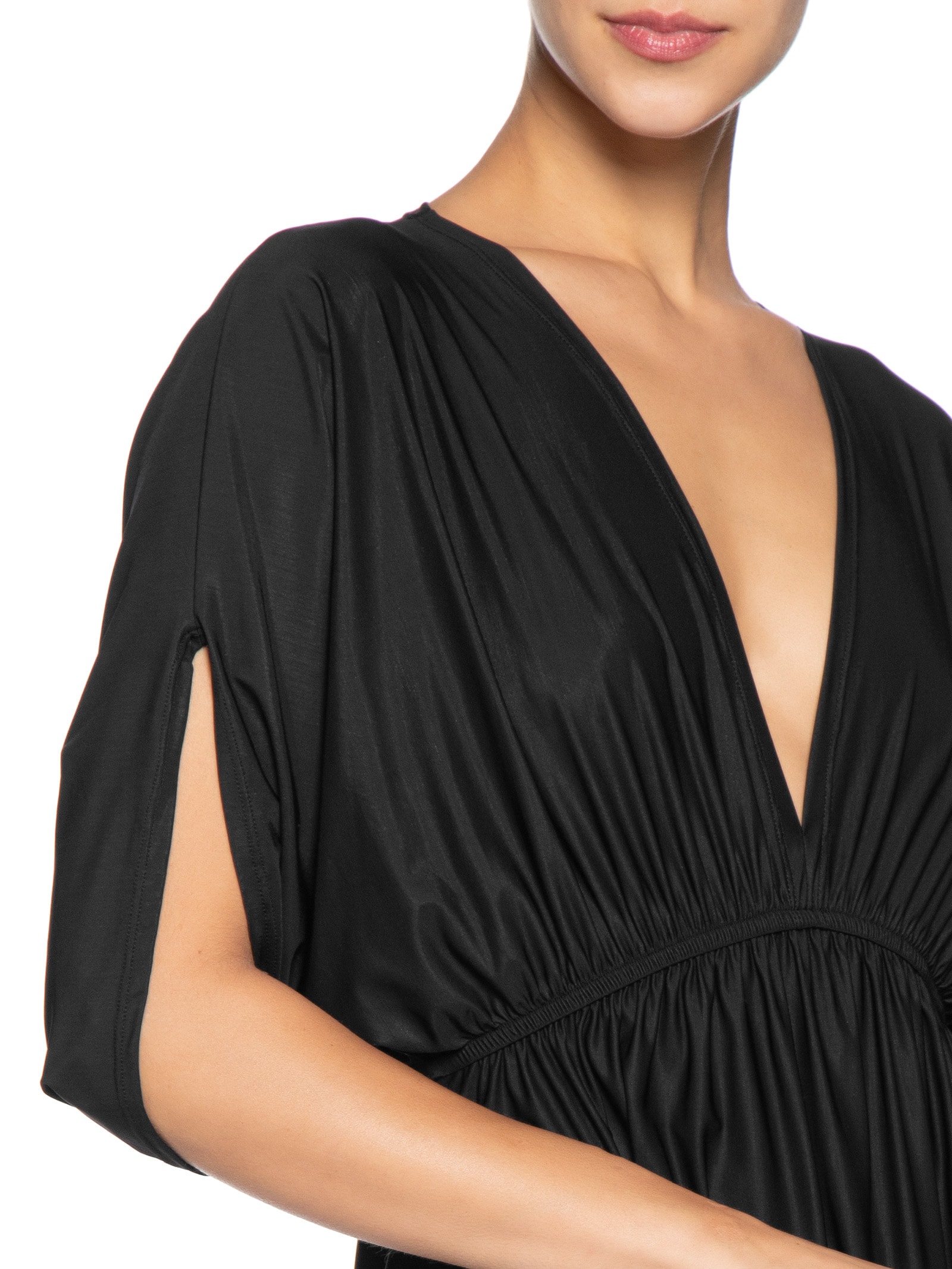 Vestido Manga Curta Liso Preto Cia Marítima