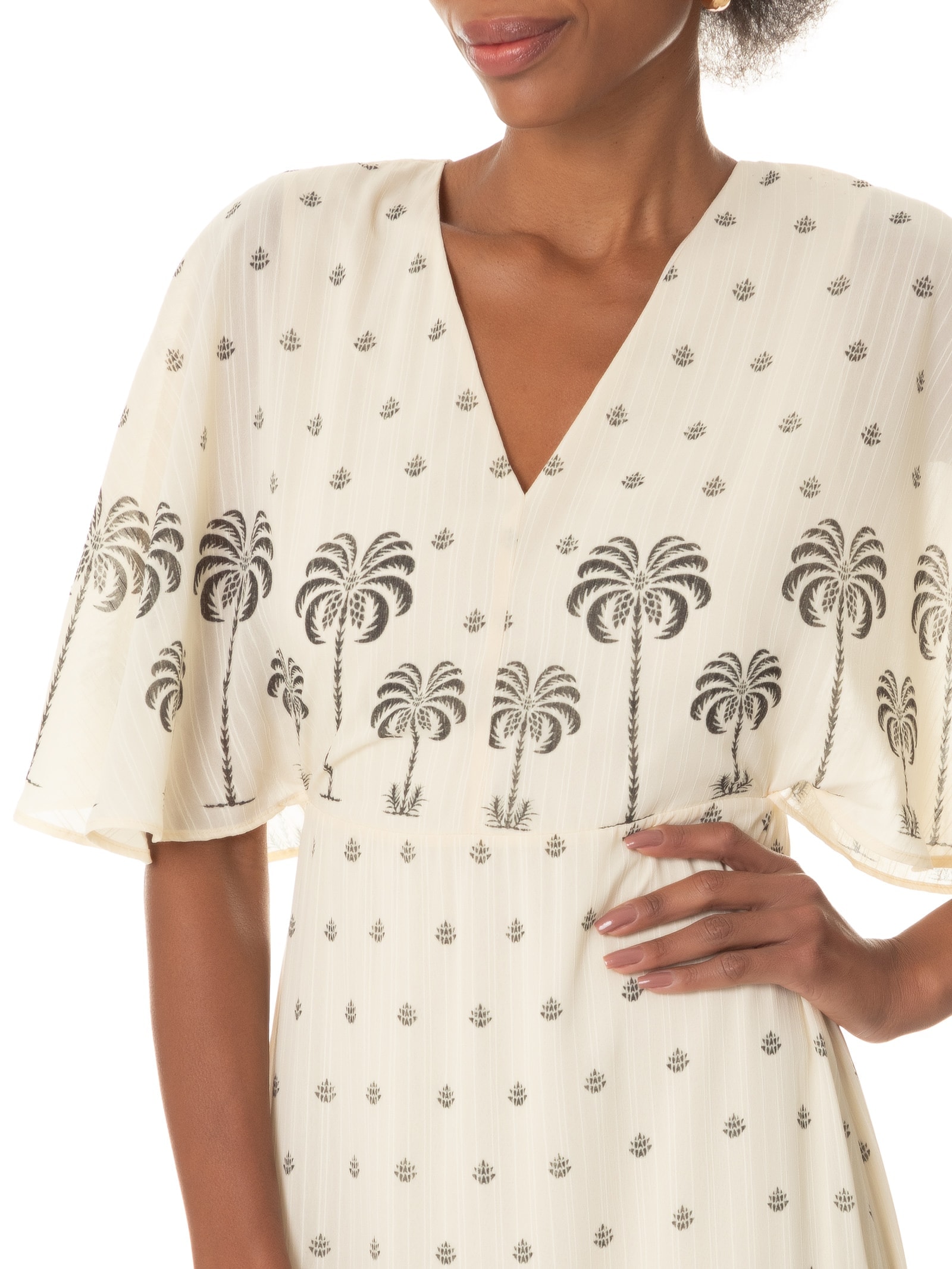 Vestido Manga Curta Off White Lez A Lez