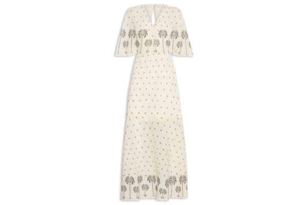 Vestido Manga Curta - Off White