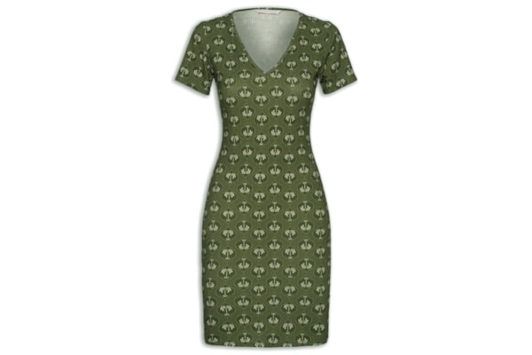 Vestido Manga Curta - Verde