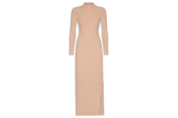 Vestido Manga Longa - Bege