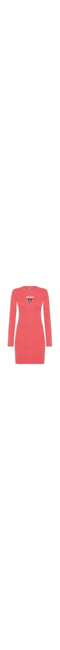 Vestido Manga Longa Bordado Tucanos - Vermelho