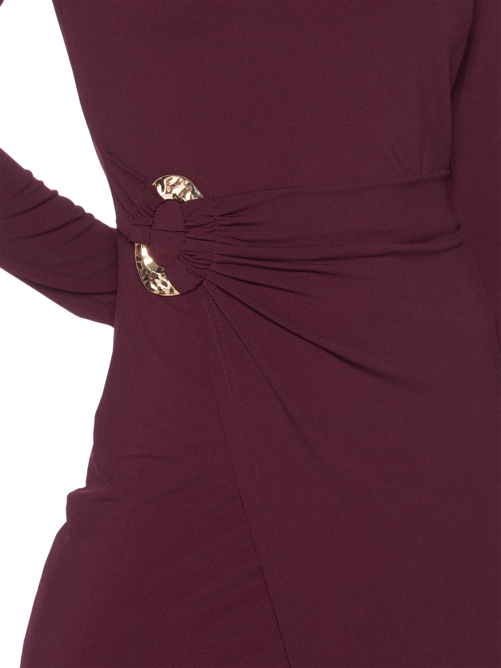 Vestido Manga Longa Com Transpasse Vermelho '2Essential