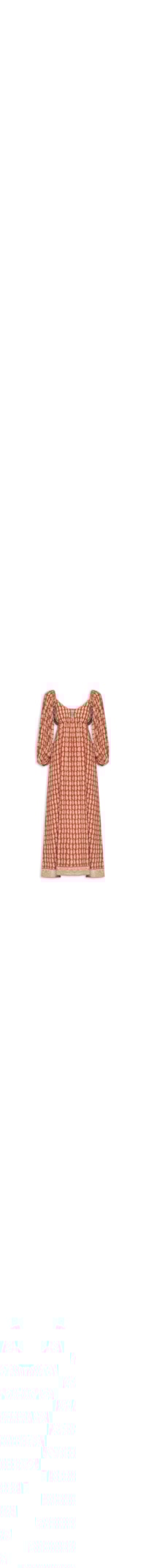 Vestido Manga Longa Estampado Pepper - Vermelho